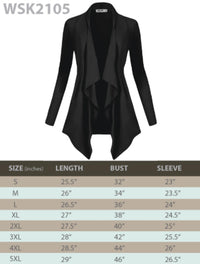 Women's Drape Front Open Cardigan Daily Haute