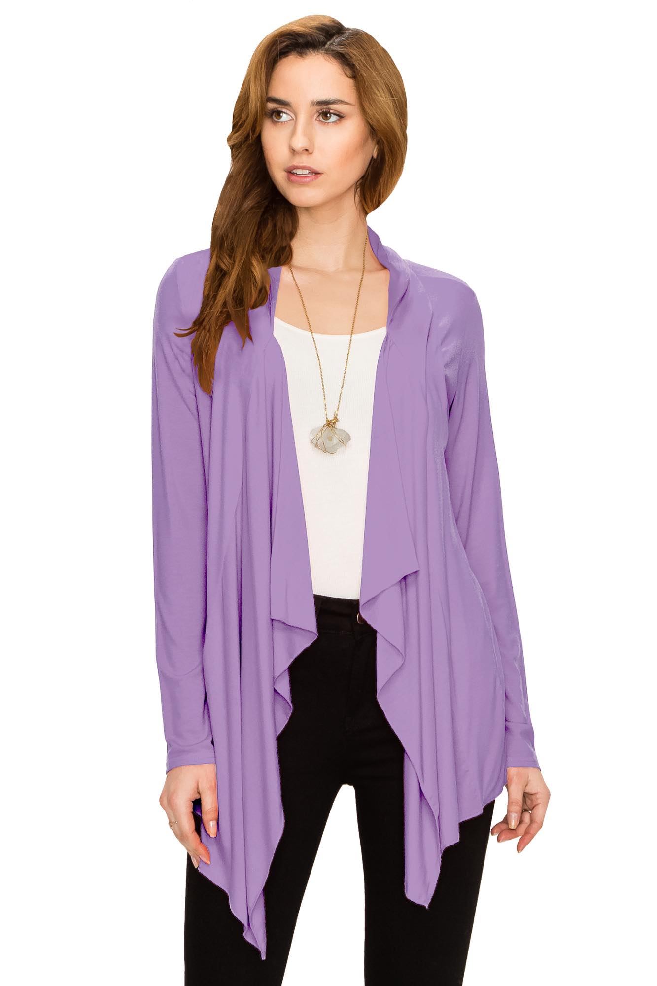 Women's Drape Front Open Cardigan Daily Haute