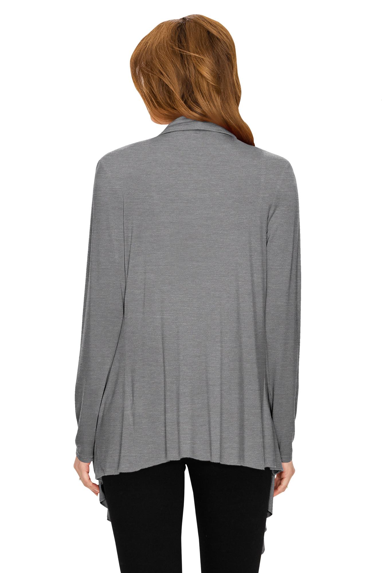 Women's Drape Front Open Cardigan Daily Haute