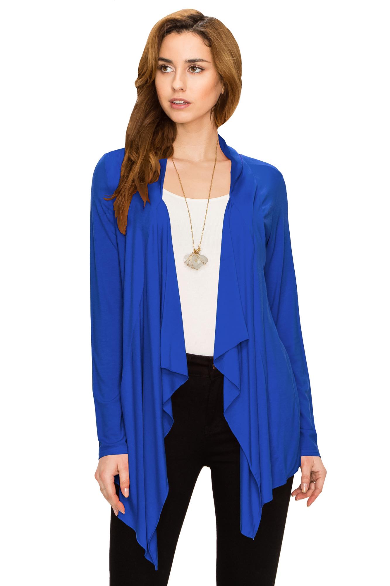 Women's Drape Front Open Cardigan Daily Haute