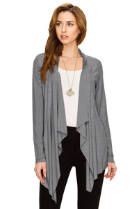 Women's Drape Front Open Cardigan Daily Haute