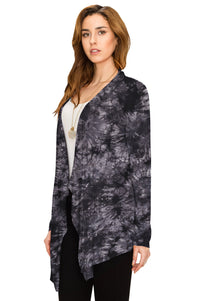 Women's Drape Front Open Cardigan Long Sleeve Irregular Hem Daily Haute