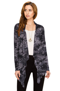 Women's Drape Front Open Cardigan Long Sleeve Irregular Hem Daily Haute