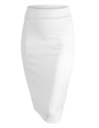 Women's Elastic Waist Stretch Bodycon Midi Knee Length Pencil Skirt Daily Haute