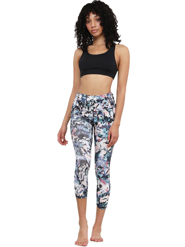 Women's Floral Print Leggings with Inner Pocket/Side Pocket Daily Haute