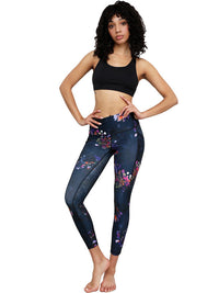 Women's Floral Print Leggings with Inner Pocket/Side Pocket Daily Haute