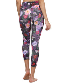 Women's Floral Print Leggings with Inner Pocket/Side Pocket Daily Haute