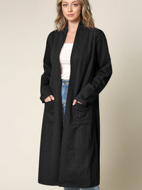 Women's Knit Long Sweater Drape Cardigan with Pockets Daily Haute