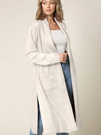 Women's Knit Long Sweater Drape Cardigan with Pockets Daily Haute