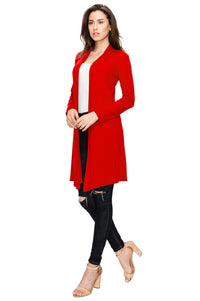 Women's Long Sleeve Open Front Long Cardigan Daily Haute