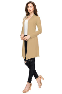 Women's Long Sleeve Open Front Long Cardigan Daily Haute