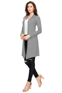 Women's Long Sleeve Open Front Long Cardigan Daily Haute