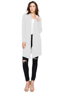 Women's Long Sleeve Open Front Long Cardigan Daily Haute