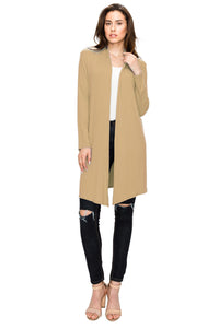 Women's Long Sleeve Open Front Long Cardigan Daily Haute