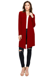 Women's Long Sleeve Open Front Long Cardigan Daily Haute