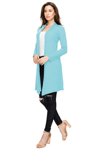 Women's Long Sleeve Open Front Long Cardigan Daily Haute