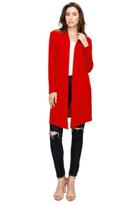 Women's Long Sleeve Open Front Long Cardigan Daily Haute