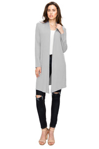 Women's Long Sleeve Open Front Long Cardigan Daily Haute