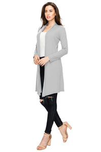 Women's Long Sleeve Open Front Long Cardigan Daily Haute