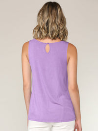 Women's Pleated Front Scoop Neck Shell Tank Daily Haute