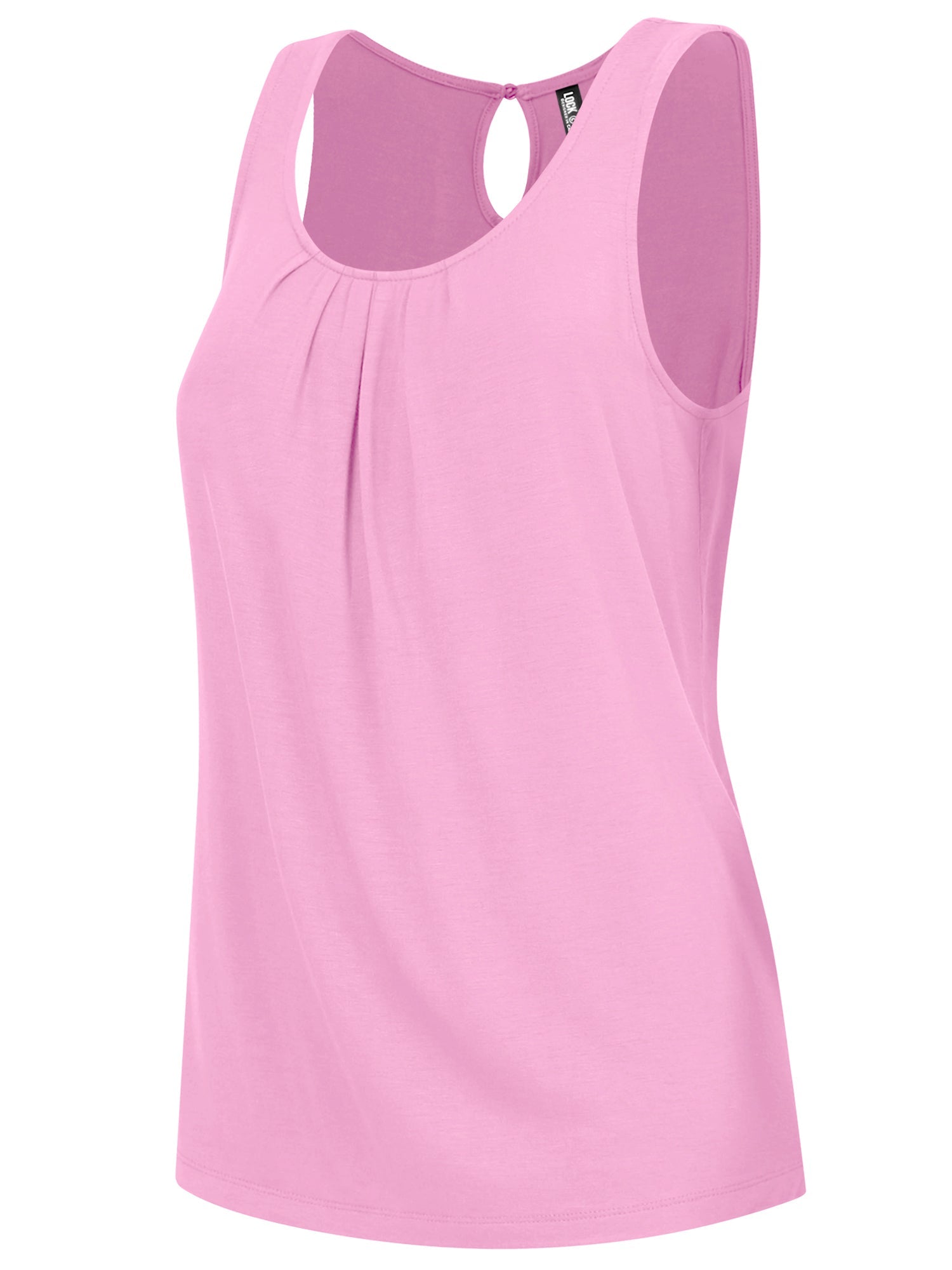 Women's Pleated Front Scoop Neck Shell Tank Daily Haute