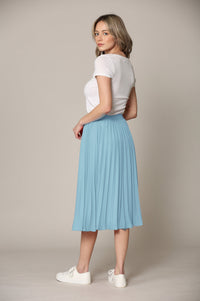 Women's Pleated Swing A-Line Midi Skirt Daily Haute