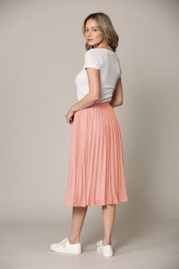 Women's Pleated Swing A-Line Midi Skirt Daily Haute