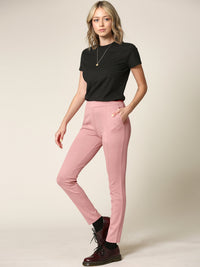 Women's Pull On Legging Ponte Tummy Control Skinny Pant With Pockets Daily Haute