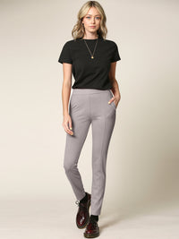 Women's Pull On Legging Ponte Tummy Control Skinny Pant With Pockets Daily Haute