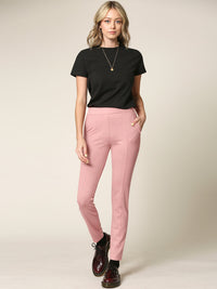 Women's Pull On Legging Ponte Tummy Control Skinny Pant With Pockets Daily Haute