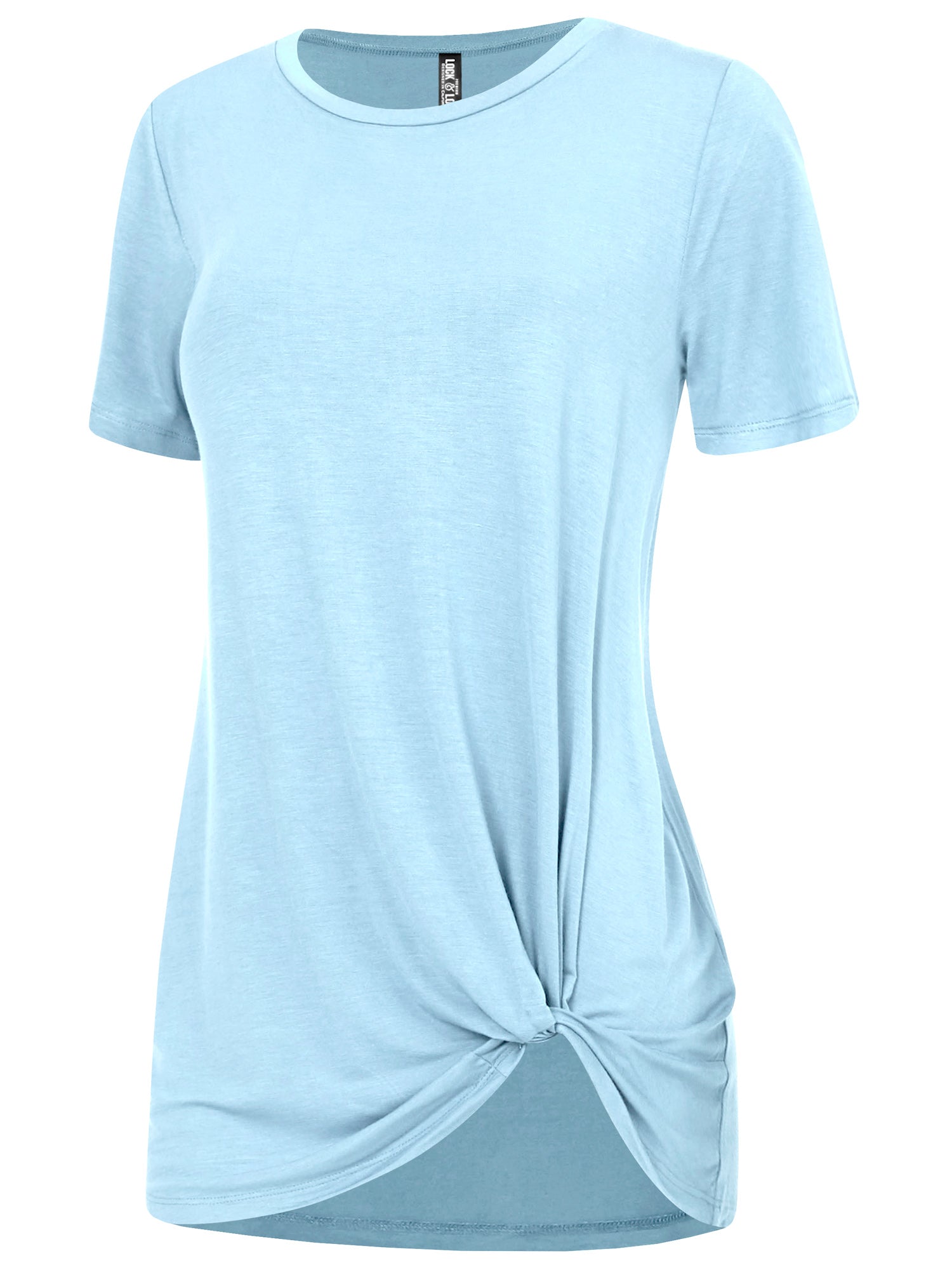 Women's Twist Front Short Sleeve Tunic Tee Daily Haute