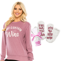 Women's Wine Mom Themed with Bonus Wine Sock Gift Set Daily Haute