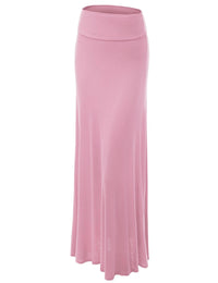 Womens Fold-Over Maxi Skirt Daily Haute