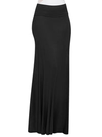 Womens Fold-Over Maxi Skirt Daily Haute