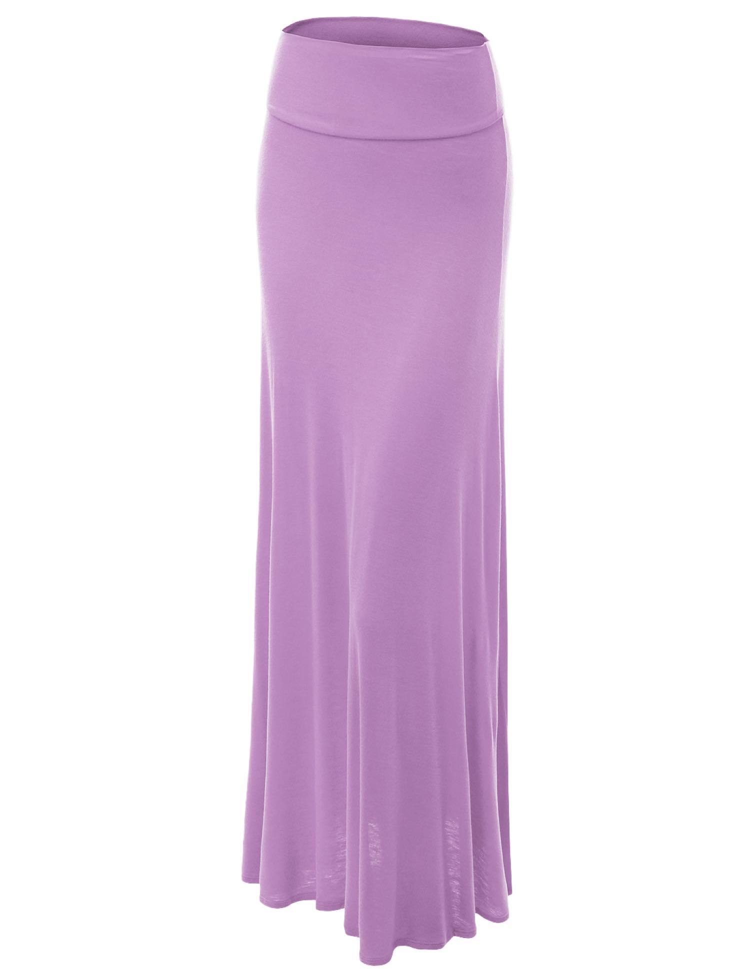 Womens Fold-Over Maxi Skirt Daily Haute